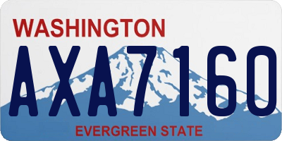 WA license plate AXA7160