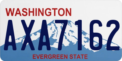 WA license plate AXA7162