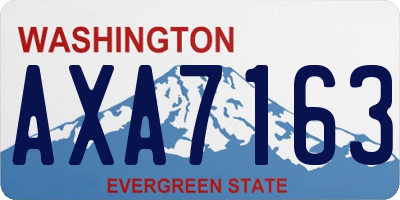 WA license plate AXA7163