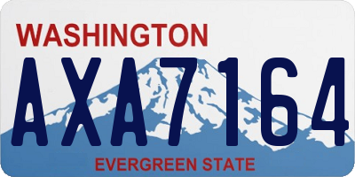 WA license plate AXA7164