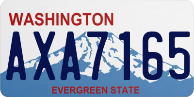 WA license plate AXA7165