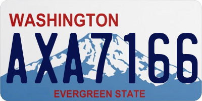 WA license plate AXA7166