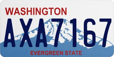 WA license plate AXA7167