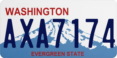 WA license plate AXA7174