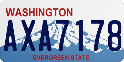 WA license plate AXA7178