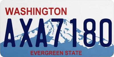 WA license plate AXA7180