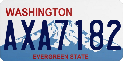 WA license plate AXA7182