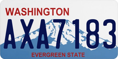 WA license plate AXA7183