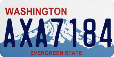 WA license plate AXA7184