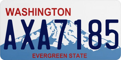 WA license plate AXA7185