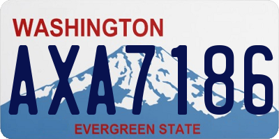 WA license plate AXA7186