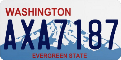 WA license plate AXA7187