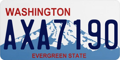 WA license plate AXA7190