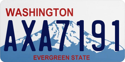 WA license plate AXA7191