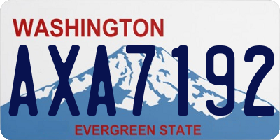 WA license plate AXA7192