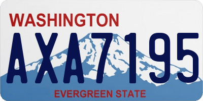 WA license plate AXA7195