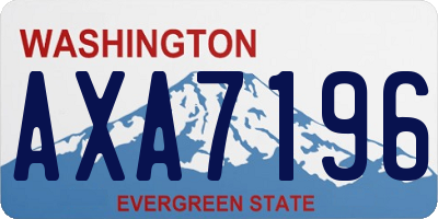 WA license plate AXA7196