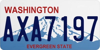 WA license plate AXA7197