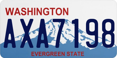 WA license plate AXA7198
