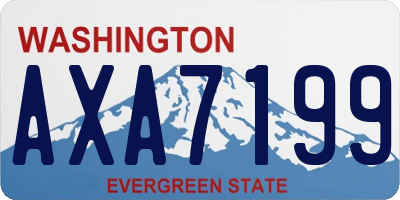 WA license plate AXA7199