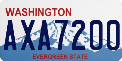 WA license plate AXA7200