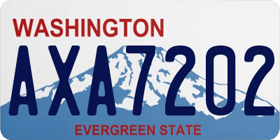 WA license plate AXA7202