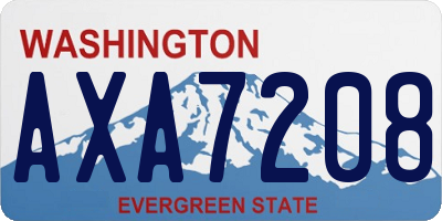 WA license plate AXA7208