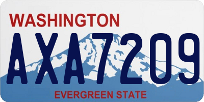 WA license plate AXA7209
