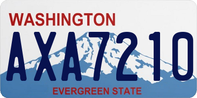 WA license plate AXA7210