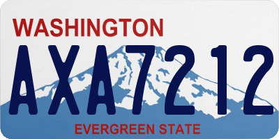 WA license plate AXA7212