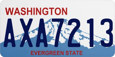 WA license plate AXA7213