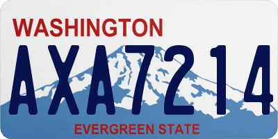 WA license plate AXA7214