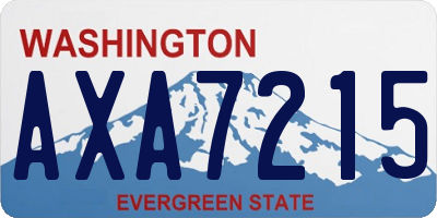 WA license plate AXA7215