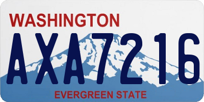 WA license plate AXA7216