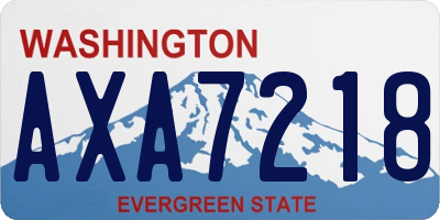 WA license plate AXA7218