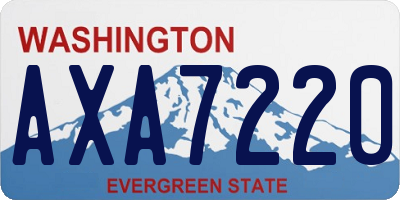 WA license plate AXA7220