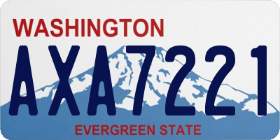 WA license plate AXA7221