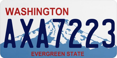 WA license plate AXA7223
