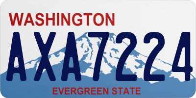 WA license plate AXA7224