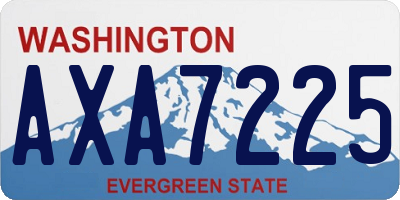 WA license plate AXA7225