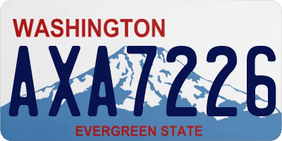 WA license plate AXA7226