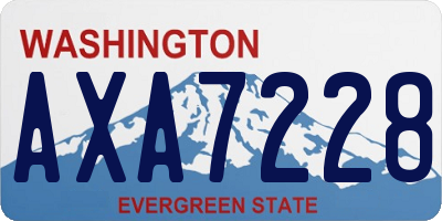 WA license plate AXA7228