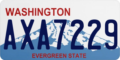 WA license plate AXA7229