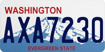 WA license plate AXA7230