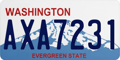 WA license plate AXA7231