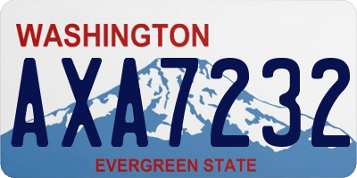 WA license plate AXA7232