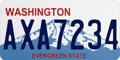 WA license plate AXA7234