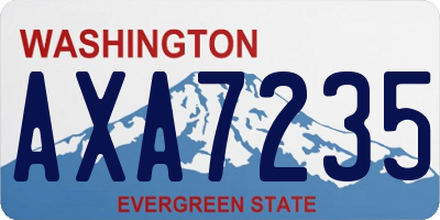WA license plate AXA7235