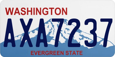 WA license plate AXA7237