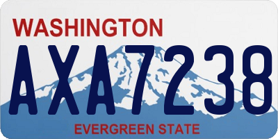 WA license plate AXA7238